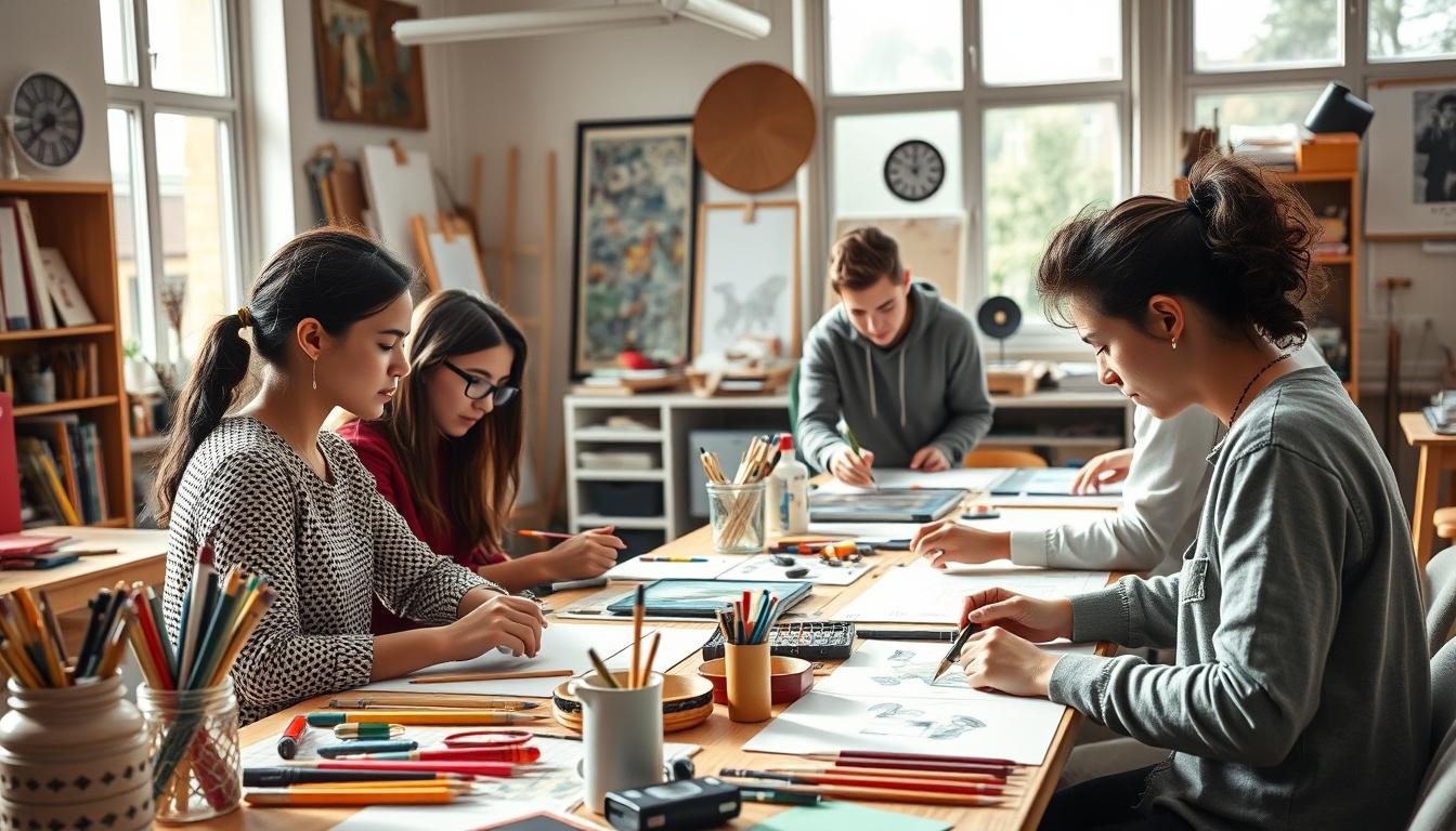 Student developing practical and academic skills