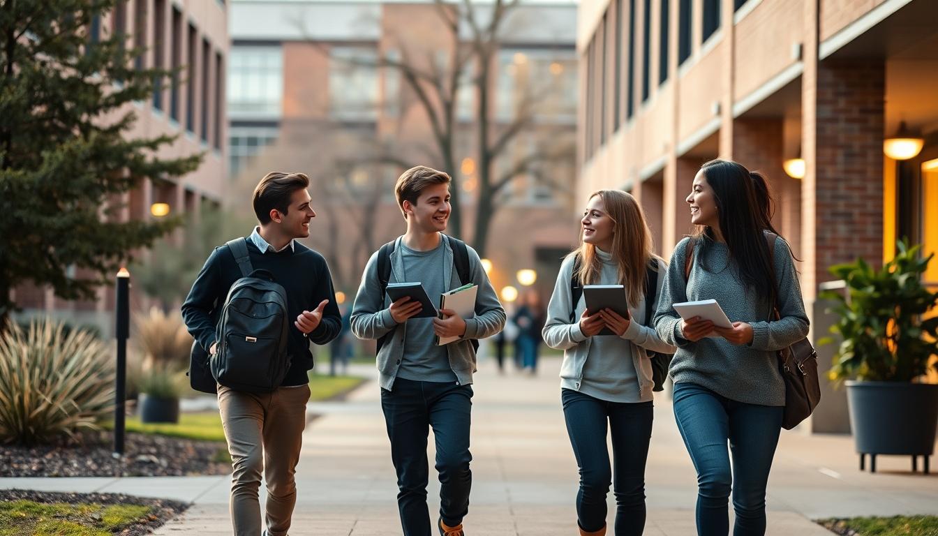 Modern university campus for students